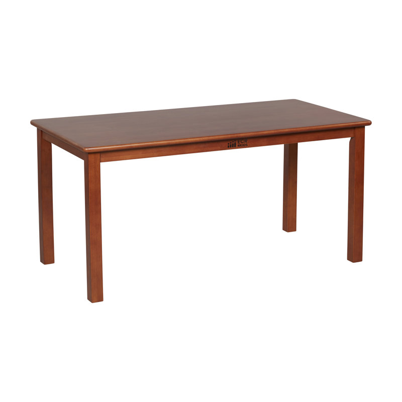 ECR4Kids 24in x 48in Rectangular Hardwood Table with 22in Legs, Kids Furniture, Dark Walnut