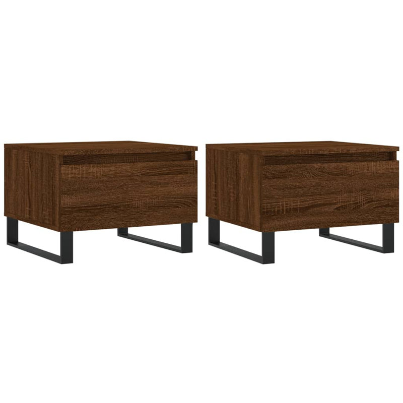 Coffee Table with Storage, Brown Oak