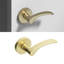 Levier de porte simple Brook pour conception dissimulée moderne (pour placard, garde-manger ou couloir) - style minimaliste élégant en or champagne brossé-102146265-125873611