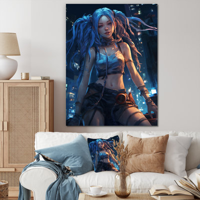 " Cool Urban Girl With Blue Dreadlocks "