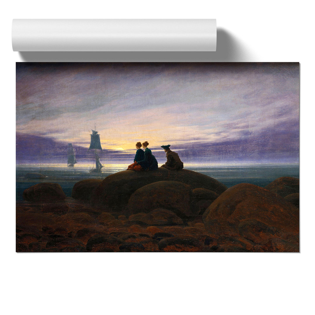 Moonrise over the Sea by Caspar David Friedrich - Frameless Print