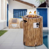 Round Propane Smokeless Fire Column