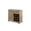 Armoire pour boissons alcoolisées Style, 2 tiroirs, vin amovible, tablettes de rangement, pour la cuisine et la salle à manger, lavage des tablettes multifonctionnel gris