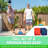 GoSports 4 x 2 ft Rustic Design Cornhole Game Set - Outdoor Backyard Lawn Toss Game Set