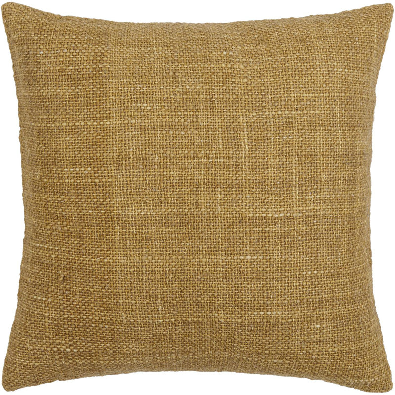 Coussin décoratif réversible Gammie, H 20 po x l 20 po, Housse de coussin seulement - sans coussin, Brun clair