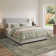 Oriental Machine Washable Sage/Gray Area Rug with Non-Slip Backing