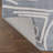 Sauvanne Modern Scandinavian Graphic Lines High-Low Blue/White Rug-1404099114