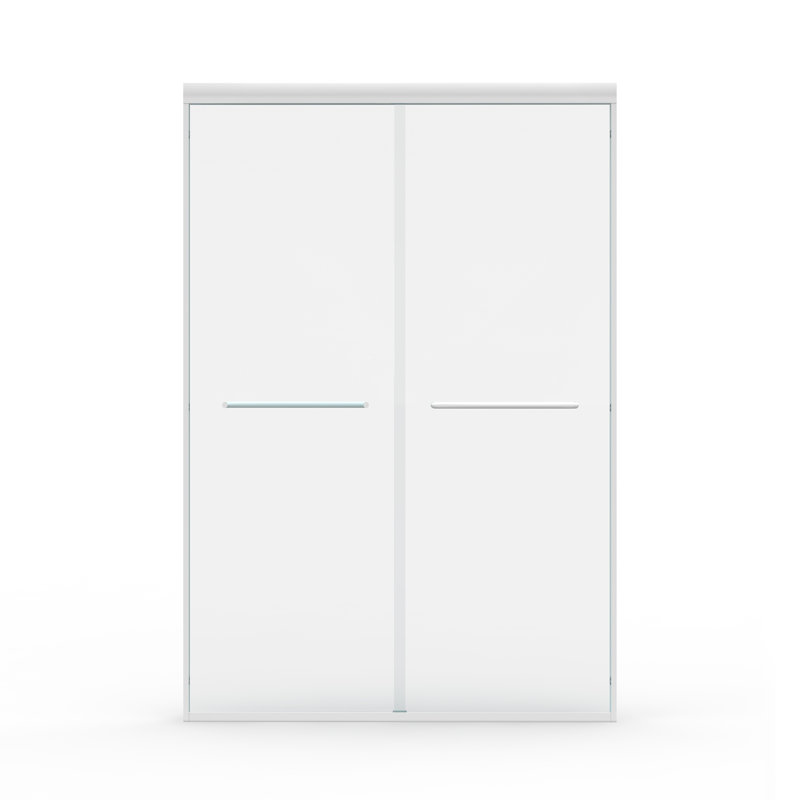 Double porte de douche coulissante, Argent argent