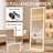 75x28 Inch Full Length Mirror with Lights, Full Body Dressing Standing, Hanging Mounted Mirror for Living Room Bedroom Cloakroom, Square White