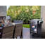 Mont Alpi Outdoor Bar Patio Island Kitchen Mobile Bar Prep Cart Station + Compact Refrigerator