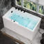 Baignoire profonde en acrylique avec siège intégré et peu encombrante pour les petites salles de bain-138338141