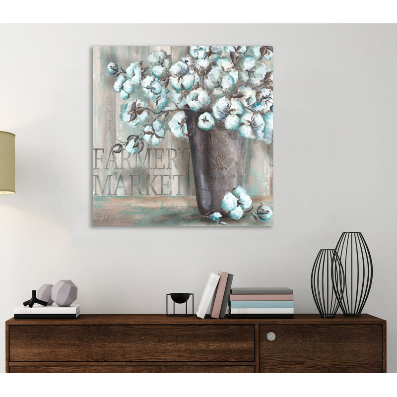 « campagne coton : l’agriculteur », reproduction d’art sur toile tendue, H 30 po x l 30 po