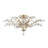 Aamnah 4-light 23.6" Crystal Leaves Flush Mount-1222310713