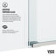Porte de douche coulissante sans cadre avec verre cannelé 3/8 po l 68-72 po x H 74 po Elan-98714708