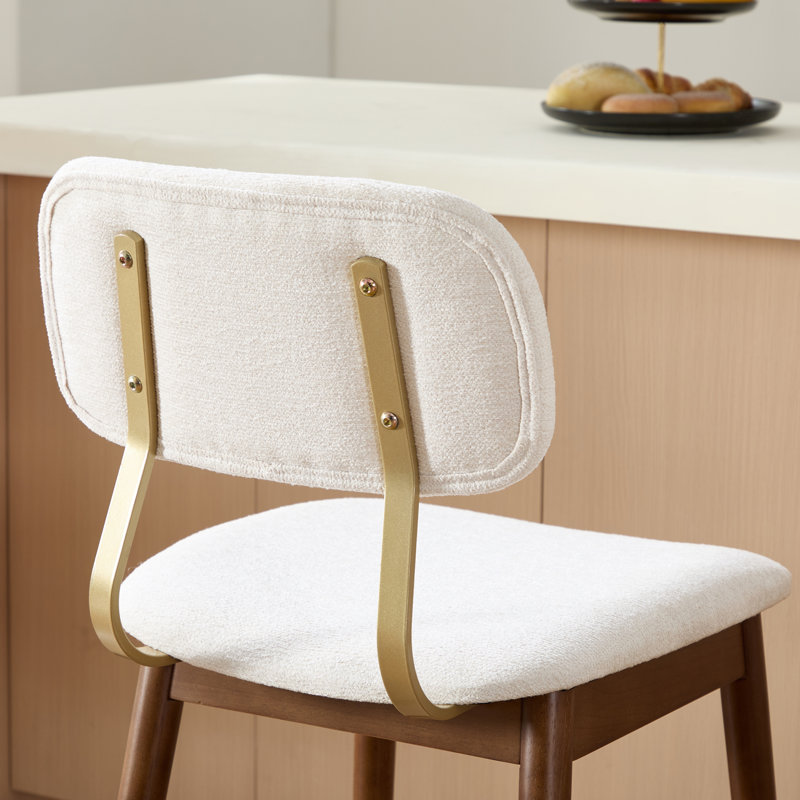 Ensemble de 2 tabourets de bar modernes avec cadre en bois pour la cuisine