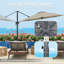 Outsunny 3 x 3(m) Cantilever Parasol Garden Umbrella with Cross Base-887204464