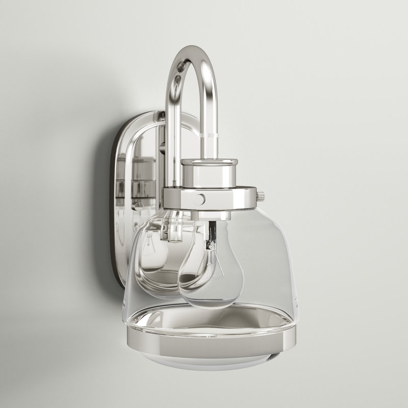 Lupe Dimmable Vanity Light, Polished Nickel