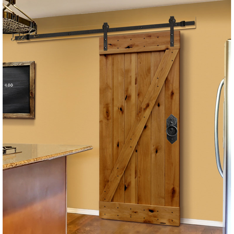 Barn Door 36" x 84" Solid Wood Pine door, not stained, without Hardware Kit Offer