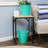 Mittler 4.1-Gallon Round Galvanized Steel Buckets w/ Hexagon Pattern - Teal-2008377681