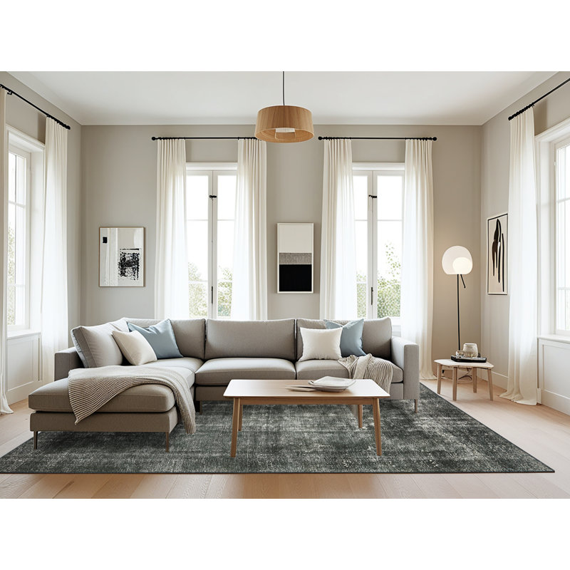 Tapis oriental gris Janicki, Rectangle 8 pi x 10 pi