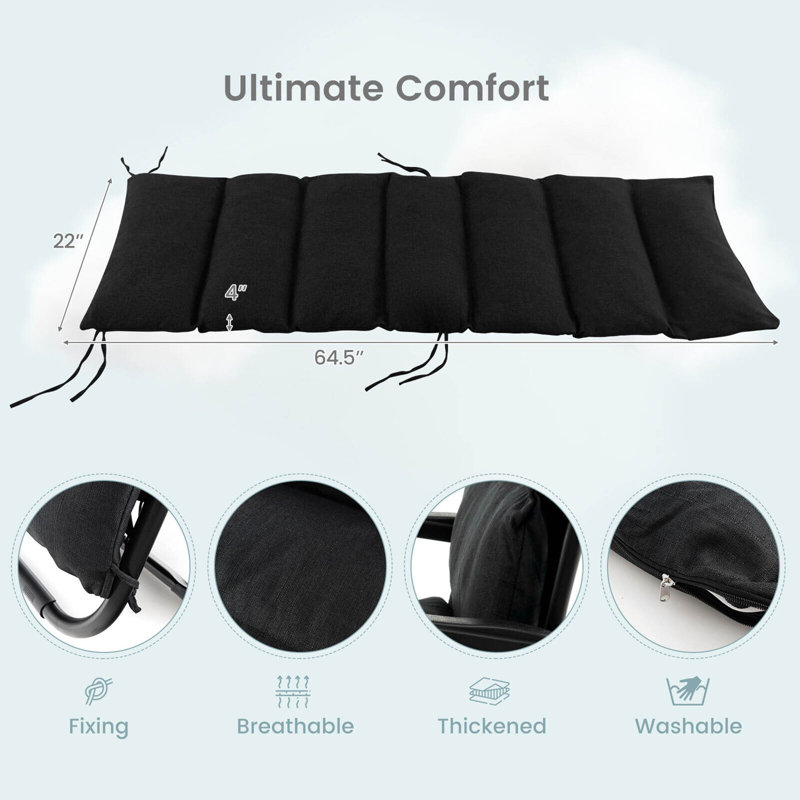 Samon Folding Zero Gravity Chair, Black