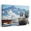 Mountain Celebration Elegant Abstract Contemporary Mountain Winter Wall Art Print by Pictufy Studio IV - Wrapped Canvas Print-652984943