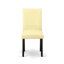 Ensemble de table de salle à manger 5 pièces moderne comprenant une table rectangulaire en bois avec feuille papillon et 4 chaises rembourrées en similicuir blanc, lin blanc-488338517-488442532-488442534
