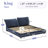 Miheli Upholstered Bed With Adjustable Headboard & Wooden Frame-112498844-111452549