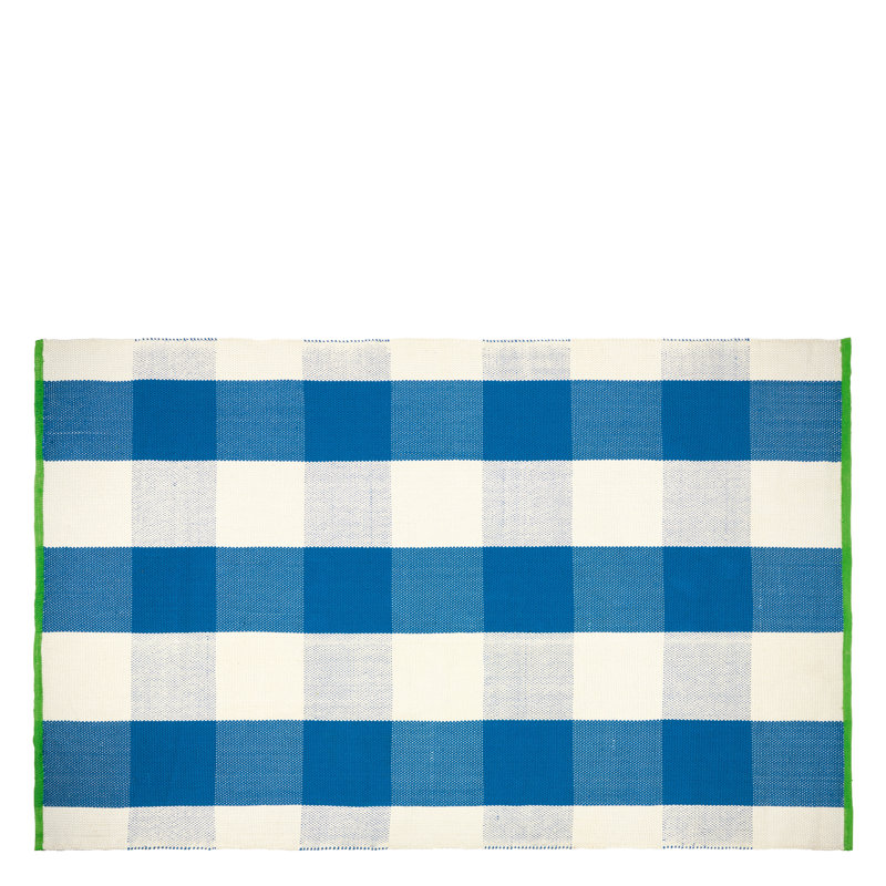 Saliya Outdoor Cobalt Rug, Rectangle 3'11" x 5'11"