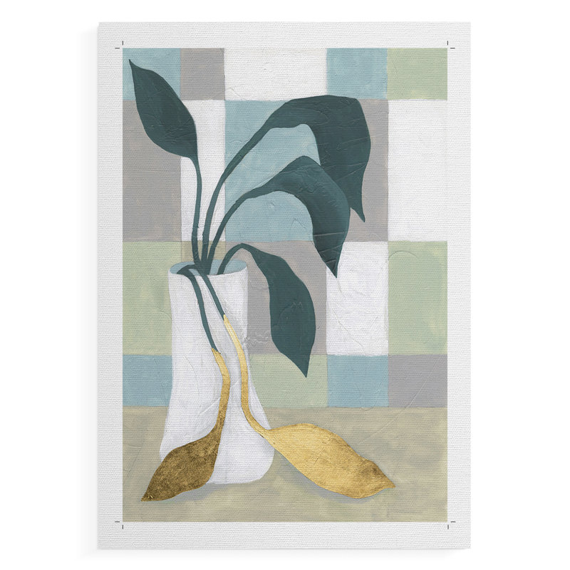 Plant Vased II - Impression sur toile seulement - NON CADRE, H 18 po x l 12 po