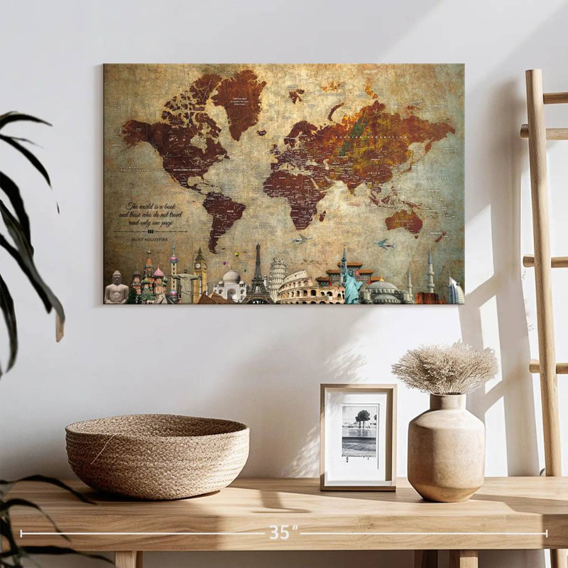 World's A Book II, punaise World Amrico, H 16 po x l 24 po