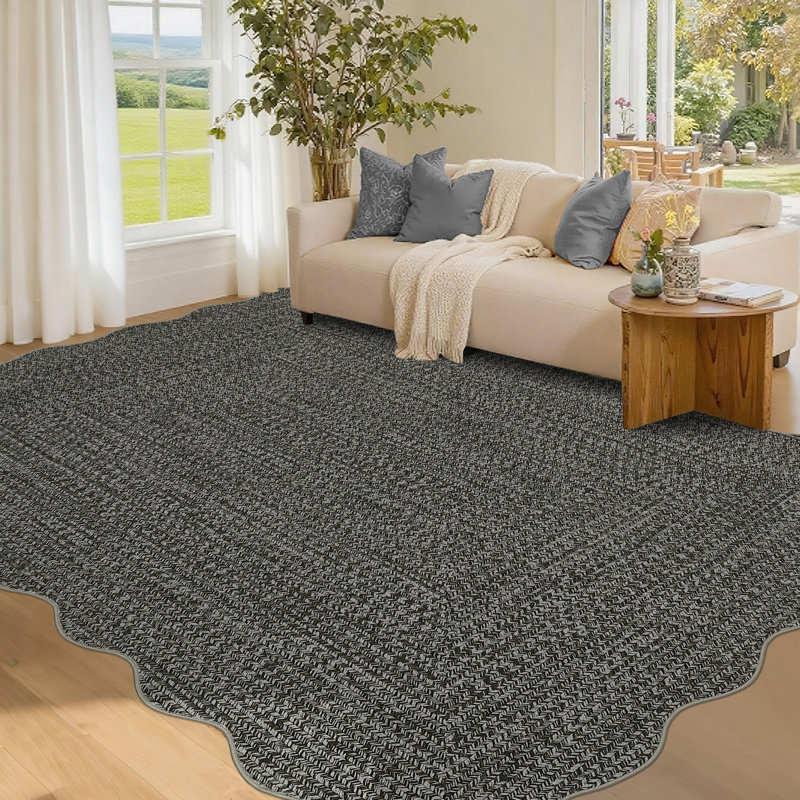 Tapis festonné Farmhouse, Crème, Rectangle 6 pi x 9 pi