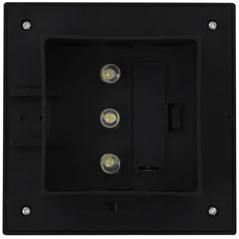 Solar Gutter Light Outdoor LED Fence Landscape Driveway Path Light, Black, 6
