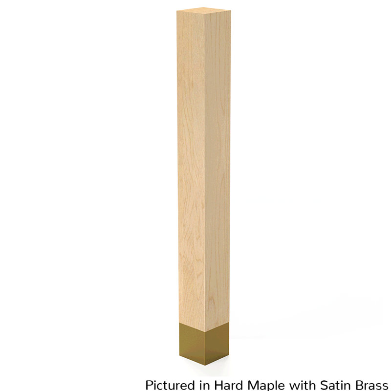 Hakan Table Leg, Satin Brass, 29" H x 3" W x 3" D