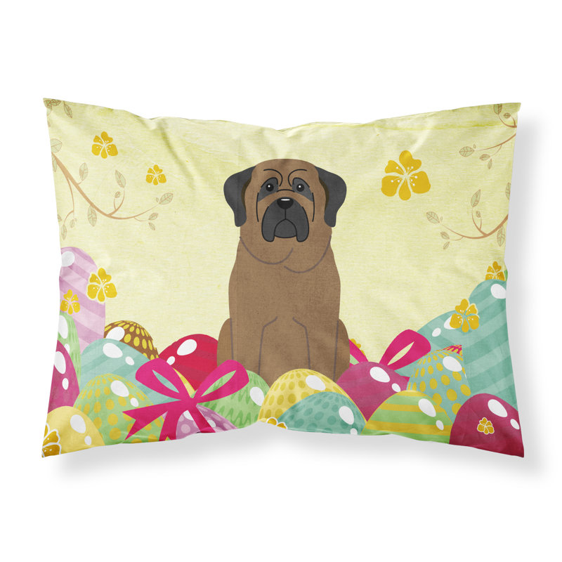 Taie d’oreiller œufs de pâques, Bull-mastiff