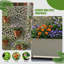 Jardinière en métal galvanisé avec treillis