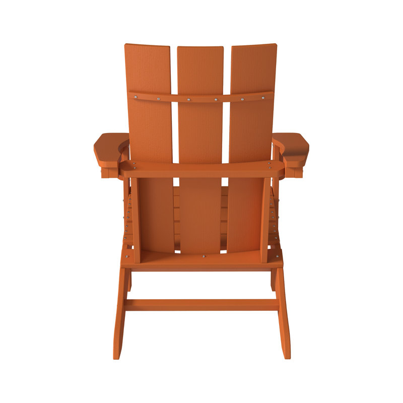 HDPE Outdoor Adirondack Chair, Orange