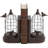 Bird Decorative Black Bookends with Cages