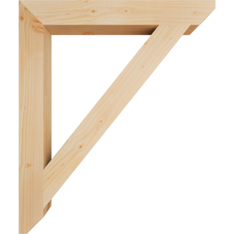 Support traditionnel en bois rustique à lattes, Sapin de Douglas, H 38 po x l 3,5 po x P 32 po
