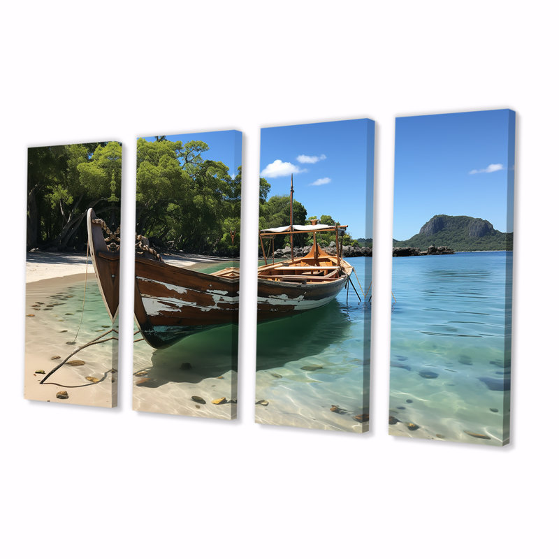 Ensemble de 4 pièces d'art mural Krabis, H 32 po x l 64 po