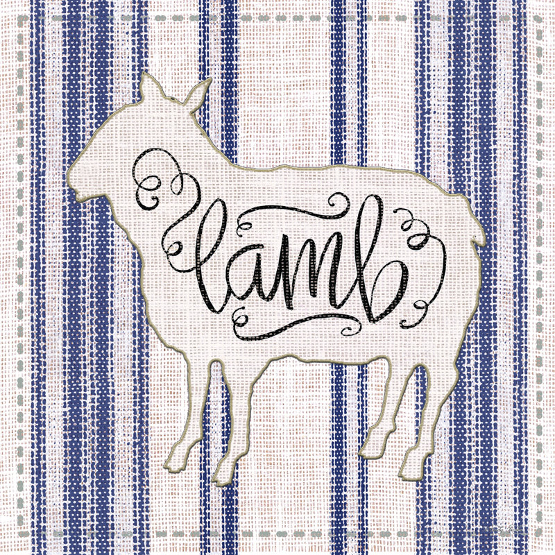 «Lamb» par Cindy Jacobs - impression, H 36 po x l 36 po, Black Single Picture Framed Paper without Mat
