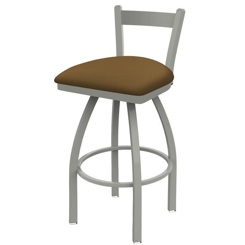 Tabouret de bar 821 Catalina, Selle Canter, Nickel anodisé, Tabouret de bar (assise de 30 po de hauteur)