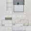 Bureau de meuble-lavabo 37 pouces avec miroir coulissant à DEL et rangement-1085963747