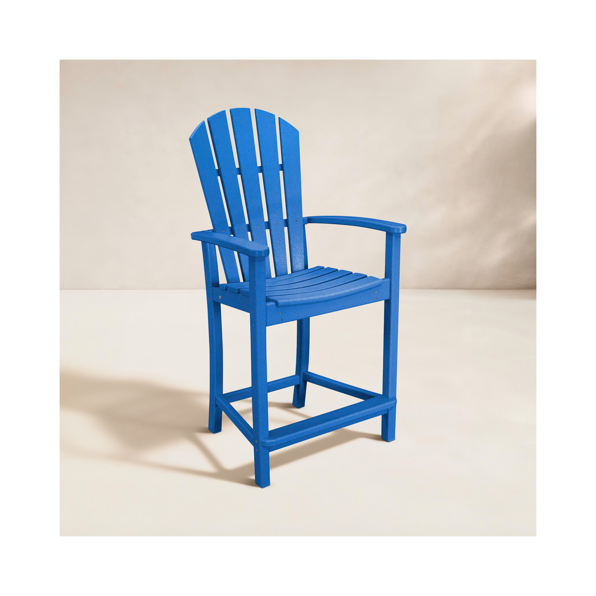 POLYWOOD Palm Coast Counter Chair, Pacific Blue