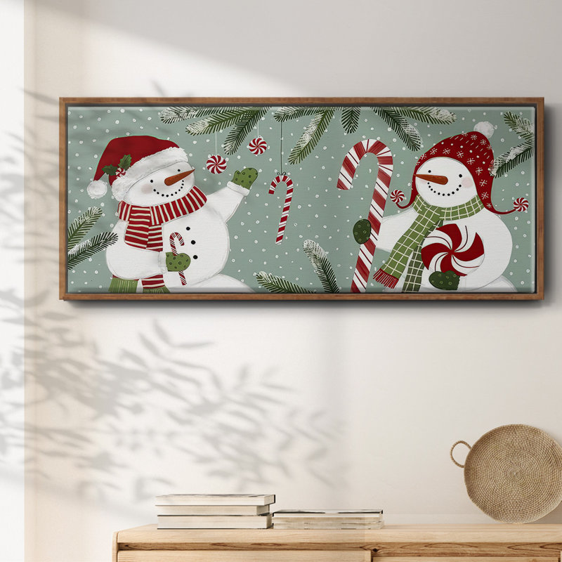 Frosty x 2, toile encadrée, H 24 po x l 60 po