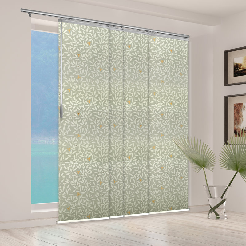 Rail extensible simple Camellia, largeur de panneau 23,5 po, L 88 po x L 94 po, Nickel satiné