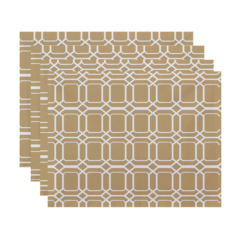 Ensemble de napperons 4 pièces Synthia, Taupe