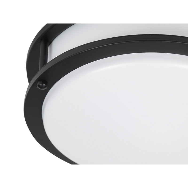 Plafonnier encastré 1 lumière Arjit, H 3,48 po x l 10,31 po x P 10,31 po, Noir mat