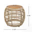 Table d'appoint d'extérieur en bois d'acacia avec base en osier