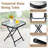 Asala Square Glass Foldable Outdoor Side Table , 18 " W 18 " D